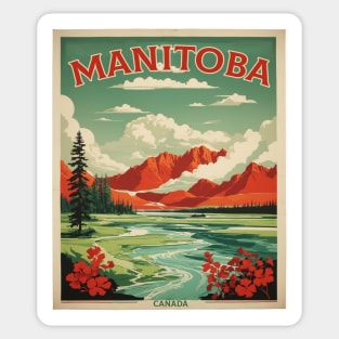 Manitoba Canada Vintage Poster Tourism 2 Sticker